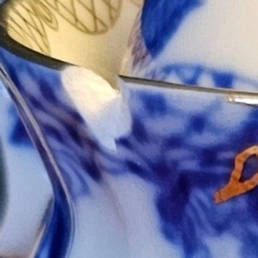 Lomonosov Imperial Porcelain Cobalt Net Floral Teapot Gold Trim Made in Russia